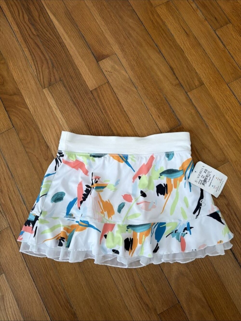 Sofibella Women's Multicolor Patterned Tennis Skort 13” Size XS (K15)